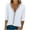 White, variant on LEAVINGSUO Blouses for Women Women's Fashion T-Shirt Floral Printed Lace Three Quarter Sleeve Blouse V-Neck Casual Tops