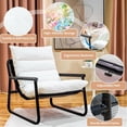 thumbnail image 4 of Modern Accent Chair with Metal Frame & Plush Padded Seat - Comfortable Lounge Chair for Living Room, Office, Bedroom, 4 of 8
