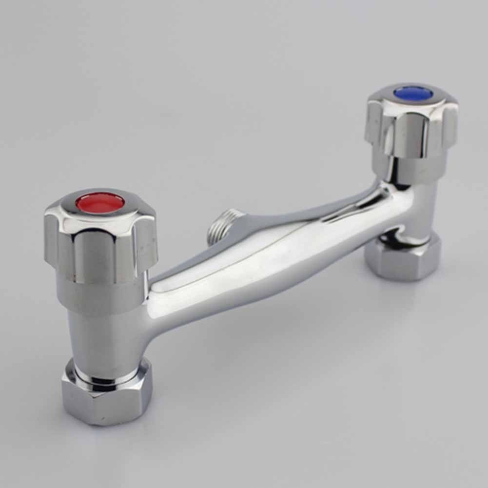 Sufanic Bathroom Shower Mixer Wall Mount Hot Cold Water Showering Faucet Temperature Control Valve Twin Outlet Chrome