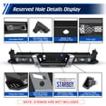 thumbnail image 3 of Rear Bumper,Fit for 2017-2025 Ford F250/F350,w/Main Body+Side Wings,Heavy Duty Steel Black Fine Sand Grain Powder, 3 of 12