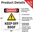 thumbnail image 2 of Keep Off Roof OSHA Danger Rigid Plastic Sign 14 Inch x 10 Inch - 10 Pack, 2 of 8
