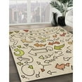 thumbnail image 2 of Ahgly Company Indoor Square Patterned Vanilla Gold Area Rugs, 4' Square, 2 of 6