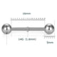 thumbnail image 3 of 8 anillos de perforación para barra de lengua, calibre 14, 0.630 in, acero quirúrgico flexible, 4 estilos, 3 of 5
