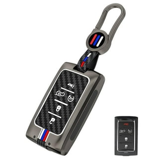 SANRILY PU Leather Key Fob Cover For Jeep Wrangler JL/Gladiator JT (2018-2023) - Black & Green