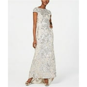 Calvin Klein Women's Embellished Cowl-Back Gown, Nude, 4