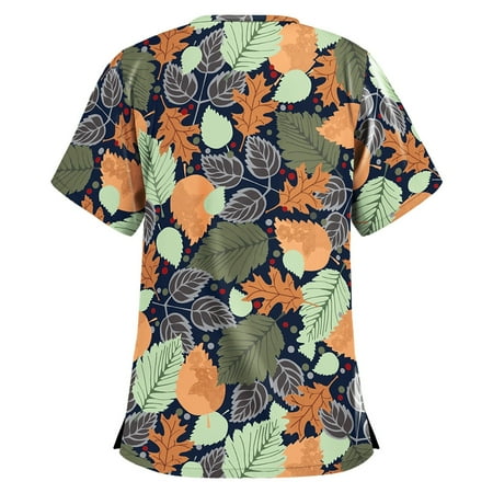 

Cakiesky Womens Scrub Tops Funny V Neck St Patricks Day Shirt with Pockets Green S