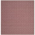 thumbnail image 6 of SAFAVIEH Montauk Lavern Geometric Cotton Area Rug, Ivory/Red, 6' x 6' Square, 6 of 10