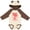 Natural & Brown w Ears, variant on Inktastic Boxing Champ Boys or Girls Long Sleeve Baby Bodysuit