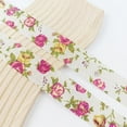 thumbnail image 3 of 20 Yards 1.5 Inch Floral Wired Edge Ribbon Rose Flower Pattern Grosgrain Ribbon Spring Print Fabric Decorative Ribbons for Sewing Making Craft Gift Wrapping Christmas Dress Supplies Colorful DIY, 3 of 5