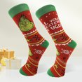 thumbnail image 3 of AOUSIN 3 Pair Adult Cartoon Christmas Slipper Socks Thick Warm Sleeping Socks Holiday Crew Socks, 3 of 7