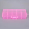 thumbnail image 4 of 10 Grid Plastic Jewelry Removable Storage Box Beads Food Craft Tools Earring Container Pink, 4 of 4
