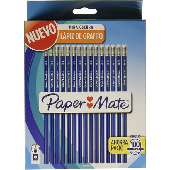 lápiz de grafito paper mate pm wb caja100ct paper mate unisex