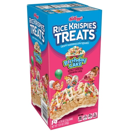 Kellogg's Rice Krispies Treats Birthday Cake Crispy Marshmallow Squares ...