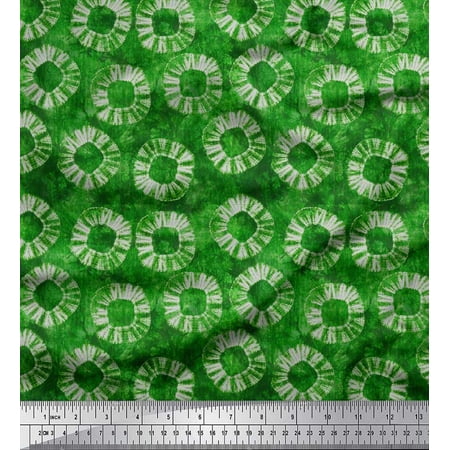 Soimoi Georgette Viscose Fabric Rays Tie-Dye Print Fabric by Yard 42 Inch Wide