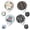 4pcs circle fan with handle, variant on 4pcs Pack Foldable Round Hand Fan 9.3 Inch 23.7cm Portable Flying Disc Polyester Fabric with Spring steel Circle and Handle, Summer Cooling Decorative Fan for Party, Wedding & Daily Use