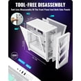 thumbnail image 6 of Segotep T3 White Mid-Tower ATX Gaming PC Case, Support Top & Side 360mm Radiators, GPU Snap-On Opening & Closing Front Panel, Type-C Ready, Tool-Free Disassemble (Pre-Install One ARGB & PWM Fan), 6 of 9