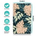 thumbnail image 4 of Jungle Leaves Pet Food Mat - Hawaiian Floral Dog Bowl Mat - 4-Layer Absorption - Non-Slip Base - Vibrant Botanical Design - Easy Clean & Hygienic - 12x19 Inches, 4 of 4