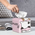 thumbnail image 6 of Lsque Cute Cats Printed Tissue Box Cover Holder, Facial Paper Organizer Dispenser,Square with Bottom Belt, PVC Leather Decorative Organizer, 6 of 8
