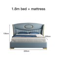 thumbnail image 1 of Light Luxury Bedroom Set 1.5m 1.8m Meters Soft Touch Safe Materials Suitable Comfortable Solid Wood King Bed Frames My Lux Decor Round, 1 of 13