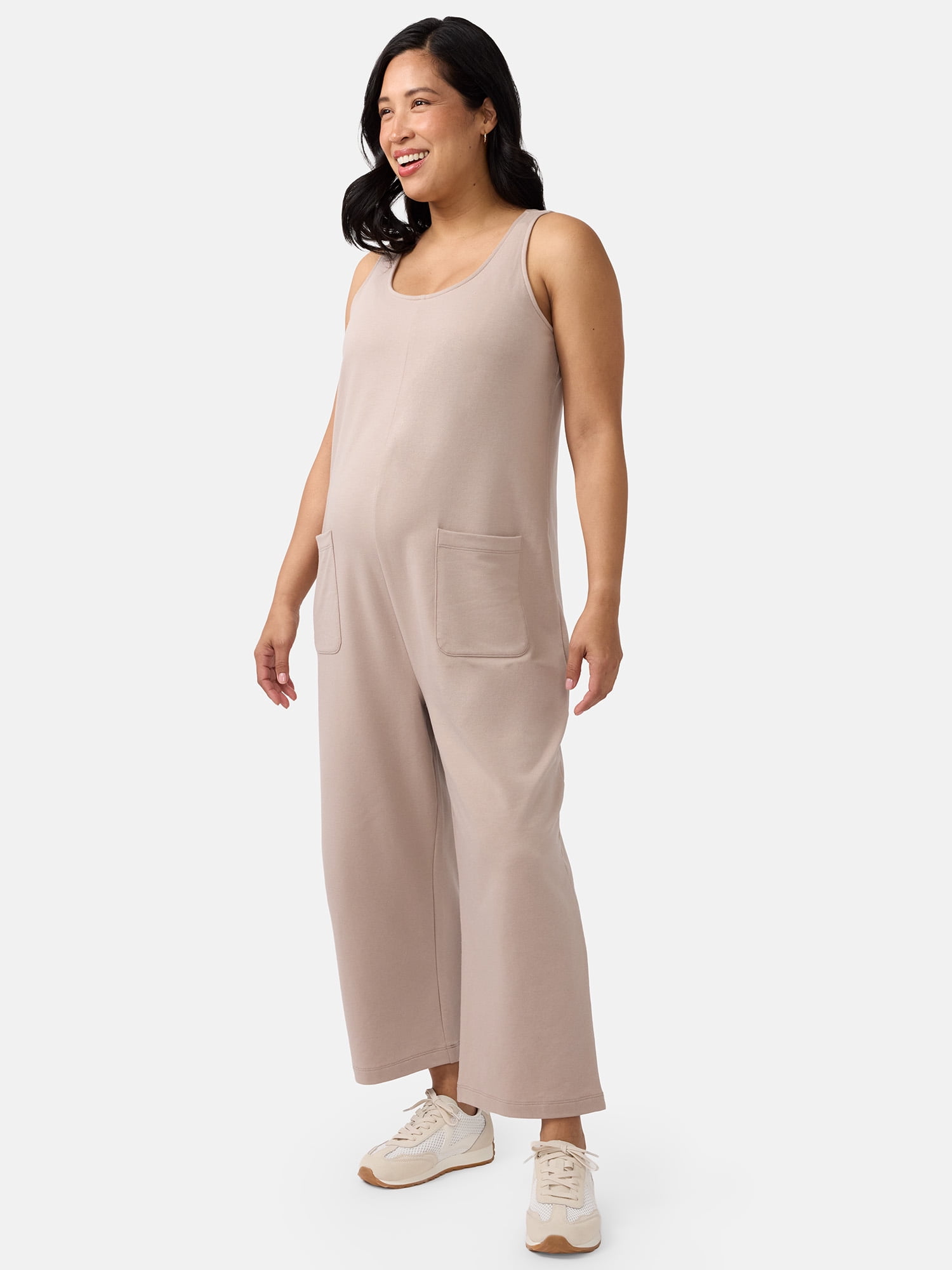 Ingrid & Isabel For Every Belly Women’s Maternity Pocket Knit Jumpsuit, Sizes S-XXL
