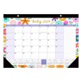 Sturdy Double Wire Binding Large Daily Blocks Calendar 18 Month Wall ...