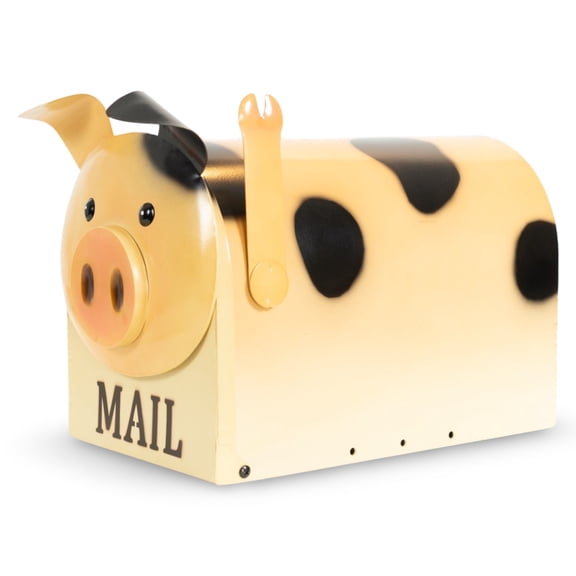 Made Easy Kit Metal Mailbox Animal Design - Fast Straight Forward Post Mounting Bracket Install - Durable All Weather Rust Resistant - Letters, Mail, Small Packages