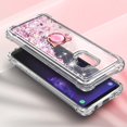 thumbnail image 4 of Nagebee Case for Samsung Galaxy S9 with Screen Protector (3D Curved Full Coverage), Glitter Sparkle Liquid Floating Diamond Bling [Ring Holder & Wrist Strap] Women Cute Case (Rose Gold), 4 of 6