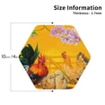 thumbnail image 3 of Balery 6 Pcs The Chicken Family Rooster Hen And Chicksleather Coasters Set, Drink Table Cup Coasters For Living Room Kitchen Coffee Decor, 3 of 9