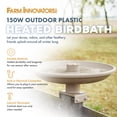 thumbnail image 2 of Farm Innovators 150 Watt Plastic Heated Birdbath w/ Deck Mount, Tan, 2 of 12