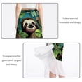 thumbnail image 2 of Sloth Chiffon Summer Beach Dress with Polyester Straps for Women, 2 of 6
