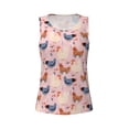 thumbnail image 4 of Xecao Funny Chicken print women's scoop neck, loose-fit workout tank tops for the gym., 4 of 9