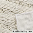 thumbnail image 3 of Alfombra de baño Runner, lujosa, felpilla, color crema, 150 x 50 cm, color turquesa, 3 of 7