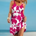 thumbnail image 2 of Vestidos de Verano Lindos para las Mujeres Que Imprimen Vestido de Sol Suelto con Cuello en V, sin Mangas con Bolsillos para el Uso Informal, 2 of 8