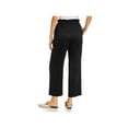thumbnail image 2 of EILEEN FISHER Womens Black Ruched Tie Wide Leg Pants Size: M, 2 of 2