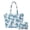 Blue Snowman, variant on Qpednta HO Santa Claus Quilted Tote Bag Soft Polyester Fabric Quilted Puffer Tote Bag Personalized Large Capacity Shoulder Bag for Office and Weekend Getaway