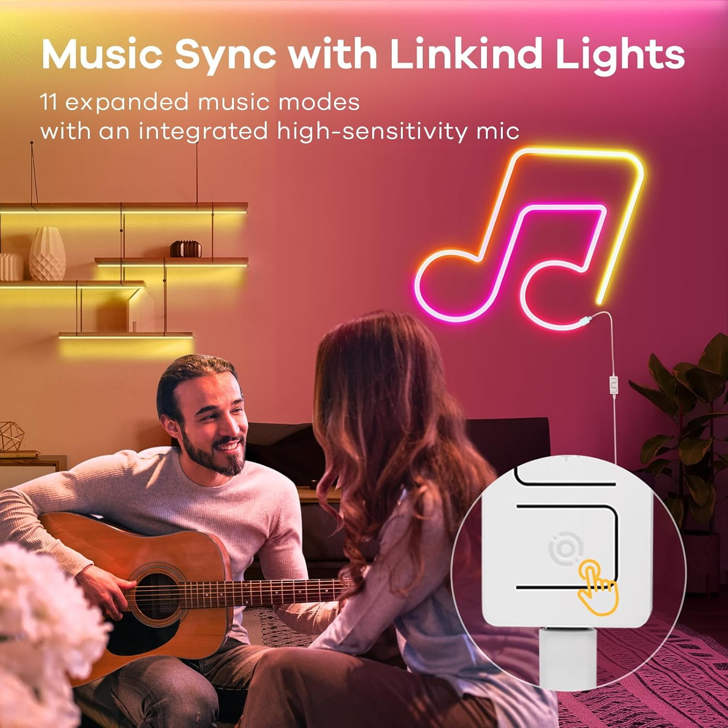 Linkind Smart LED Backlights, 10FT WiFi Strip Lights for 90