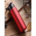 thumbnail image 4 of MOQIN Insulated Water Bottle 24oz with Handle and Flip Tops Lids Stainless Steel Water Bottle Push Button Lid Leak proof Portable for Cyclists, Runners, Hikers, Beach Goers, Picnics, Camping, 4 of 7
