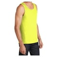 thumbnail image 4 of Mens Young The Concert Cotton/Polyester Tank Neon Yellow Small, 4 of 6
