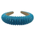 thumbnail image 1 of Sonducket Diademas con cuentas de cristal, tocado bohemio, accesorios flexibles para el cabello, diademas, tocados para mujer, boda Accesorio para el cabello Cielo azul, 1 of 6