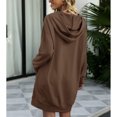 thumbnail image 4 of Vestido con capucha y manga larga, vestido tipo sudadera Vestido con capucha y manga larga Vestido con bolsillo y capucha Confiable y duradero, 4 of 6