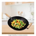 thumbnail image 4 of Sartén Wok Mainstays 35 cm Acero al Carbón con Mango de Madera, 4 of 4
