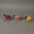 thumbnail image 3 of Set of 3 Colorful Metal Insect Flower Pot Hangers - Whimsical, Adorable Bumble Bee, Ladybug, and Butterfly Outdoor Figurines for Garden and Patio Decor, 3 of 4