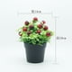 thumbnail image 3 of Planta de simulación en maceta en miniatura para encanto decorativo Trébol de cuatro hojas artificial negro y rojo, 3 of 3