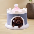 thumbnail image 1 of Cama para gatos, casa para gatos, nido para jugar, cálido, suministros para mascotas, multifuncional, única, cómoda, cueva para gatitos, casa para Gris M 45x45x45cm, 1 of 8