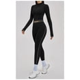 thumbnail image 2 of PISONIC Womens Two Piece Tracksuit Set Long Sleeve Zipper Jacket with Athletic High Waist Leggings Workout Outfit, 2 of 5