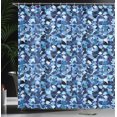 thumbnail image 3 of Ambesonne Abstract Shower Curtain, Intertwined Round Elements, 69"Wx70"L, Night Blue Pale Blue, 3 of 4