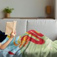 thumbnail image 3 of Dragon Soft Flannel Fleece Throw Blanket, Illustration of Chinese Pavilion Bushes and Grass on the Background, Cozy Plush for Indoor and Outdoor Use, 50" x 70", Multicolor, by Ambesonne, 3 of 5
