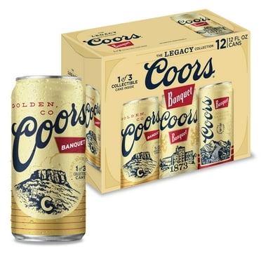 Coors Banquet Beer, 12 Pack, 12 fl oz Aluminum Cans, 5.0% ABV, Domestic Lager