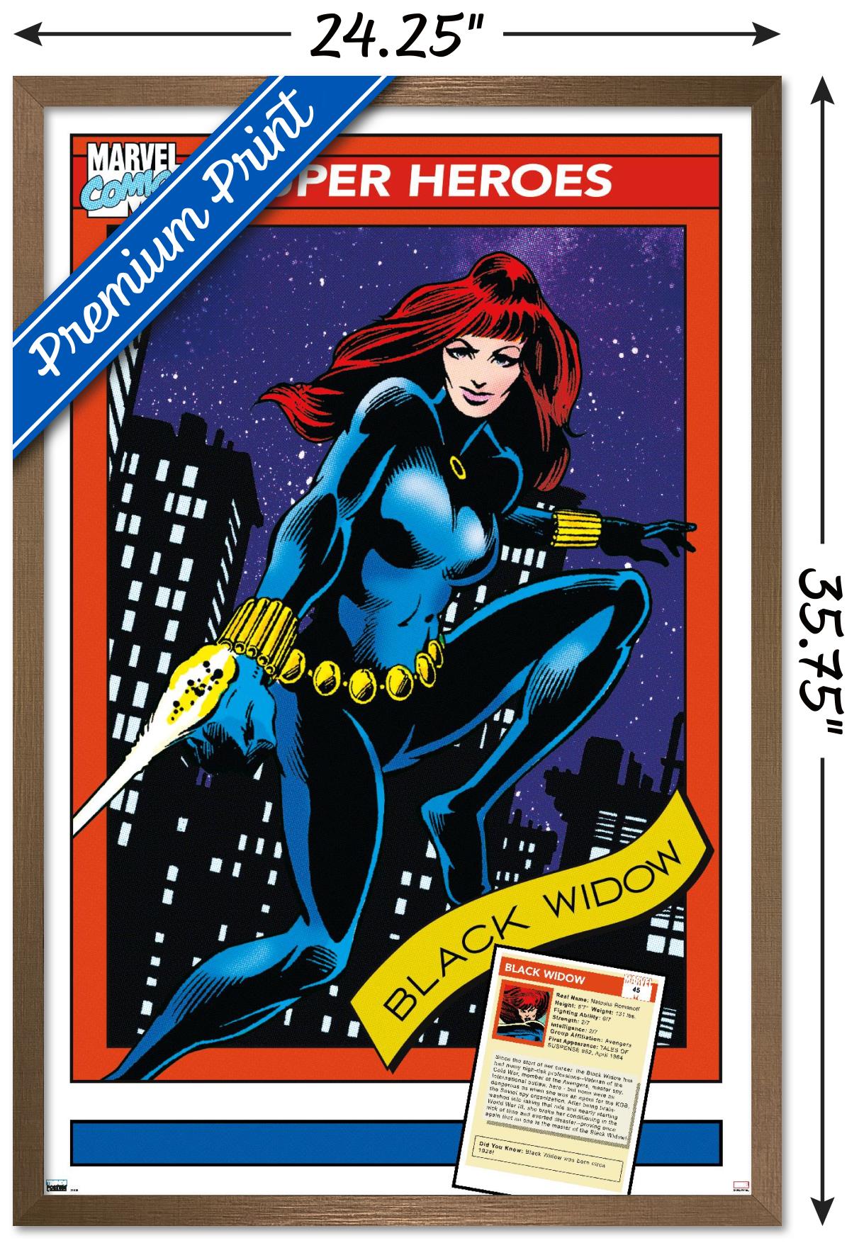 Marvel Trading Cards - Black Widow Wall Poster, 22.375" x 34" Framed