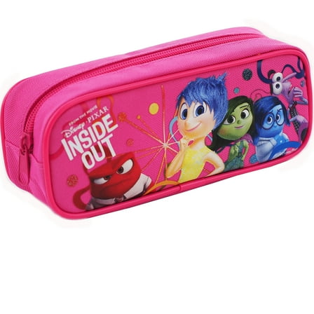 Disney Inside Out Character Single Zipper Pencil Case, Hot Pink